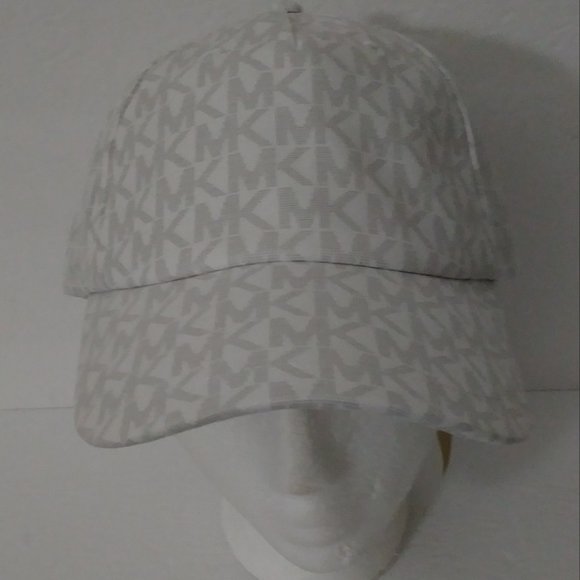 Michael Kors White Logo Adjustable Strap Baseball Hat - Picture 2 of 12
